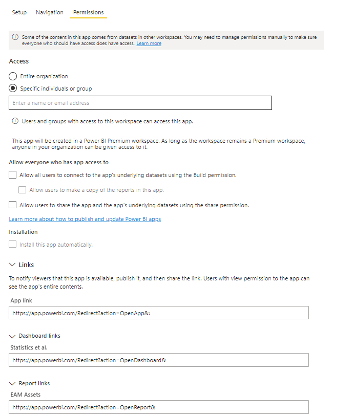 The Permissions tab.