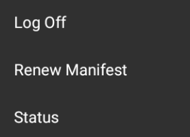 Shiortcut menu showing Renew Manifest option