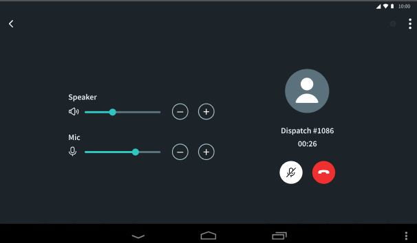 Call status screen
