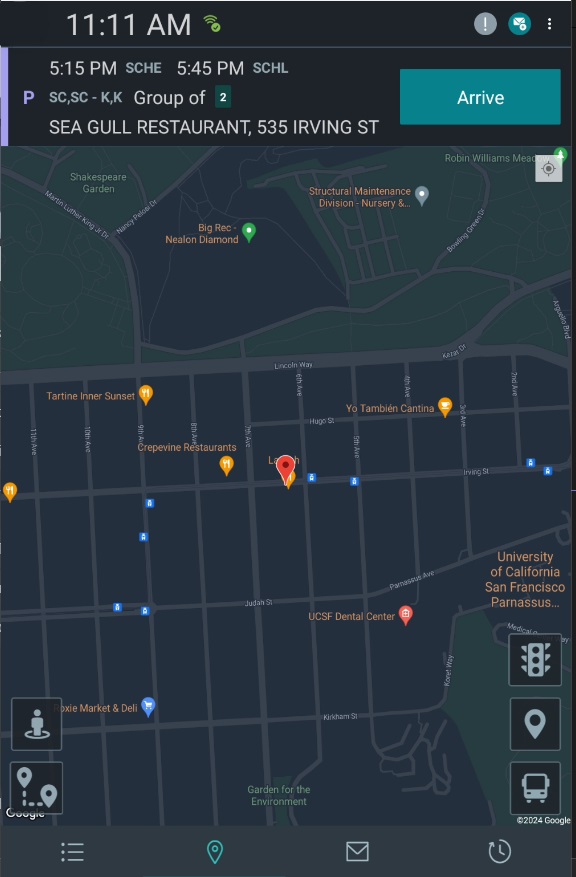 The map in portrait mode.