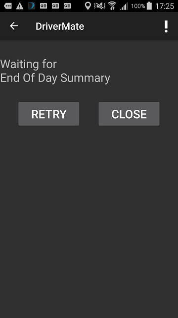 End Of Day Summary Wait