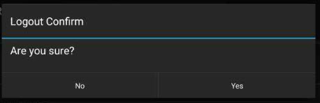 logout confirm
