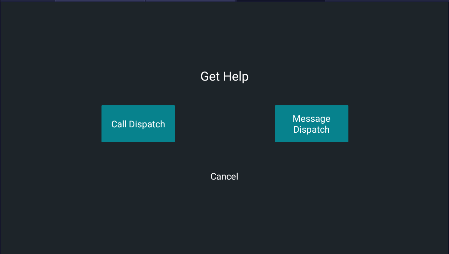 Sample emergency screen