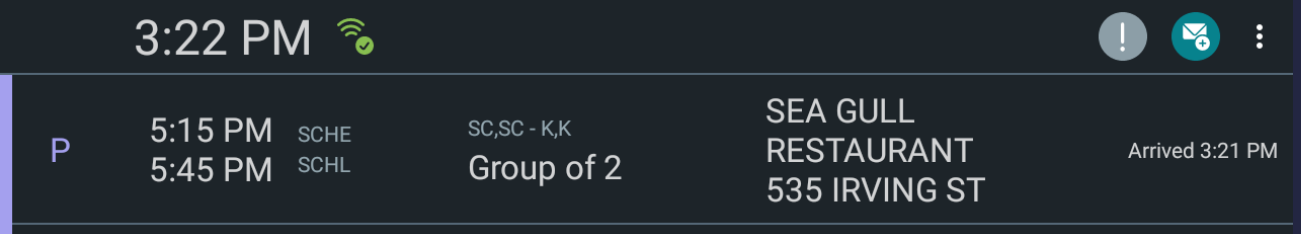 Sample group arrived event