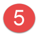 The number 5 inside of a red circle.