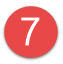The number seven inside a red circle