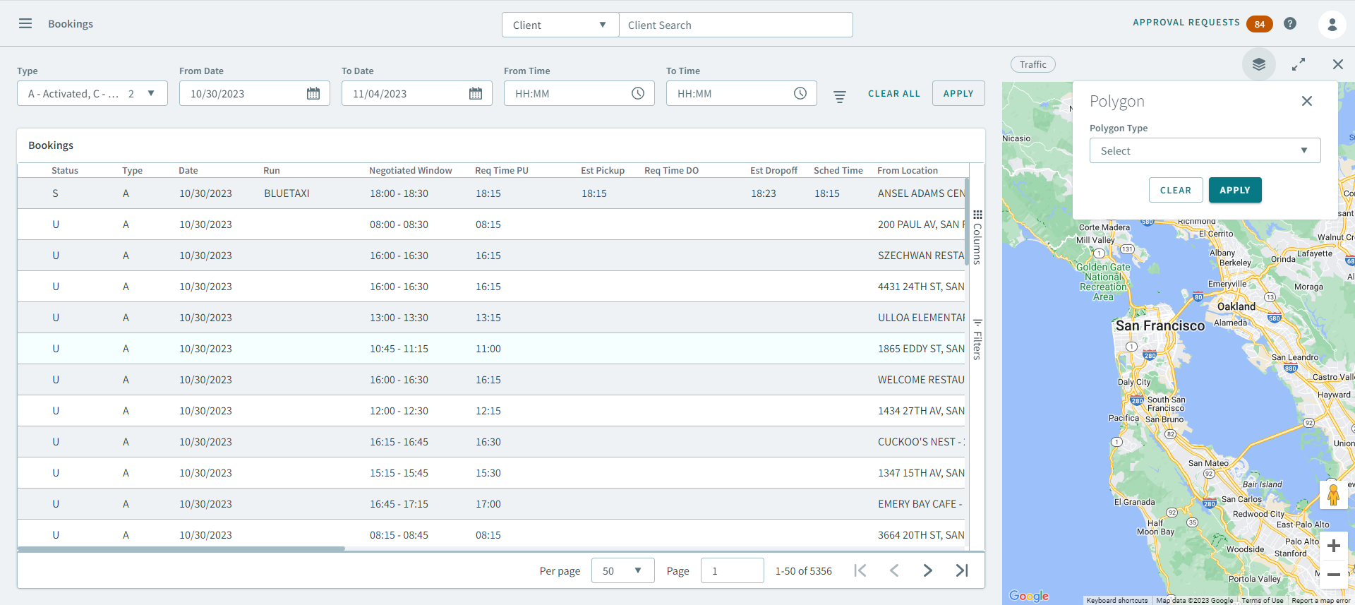 The Polygon dialog box.