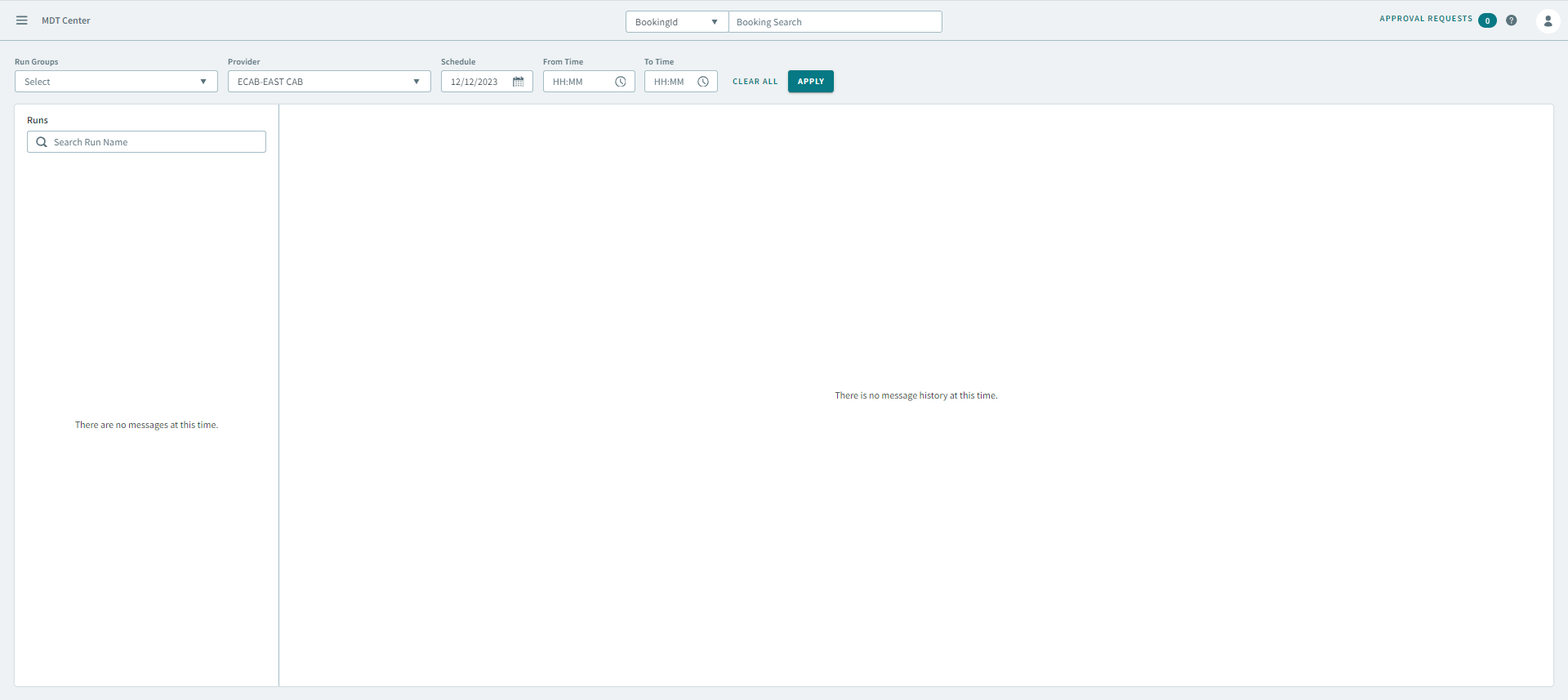 The MDT Center page.