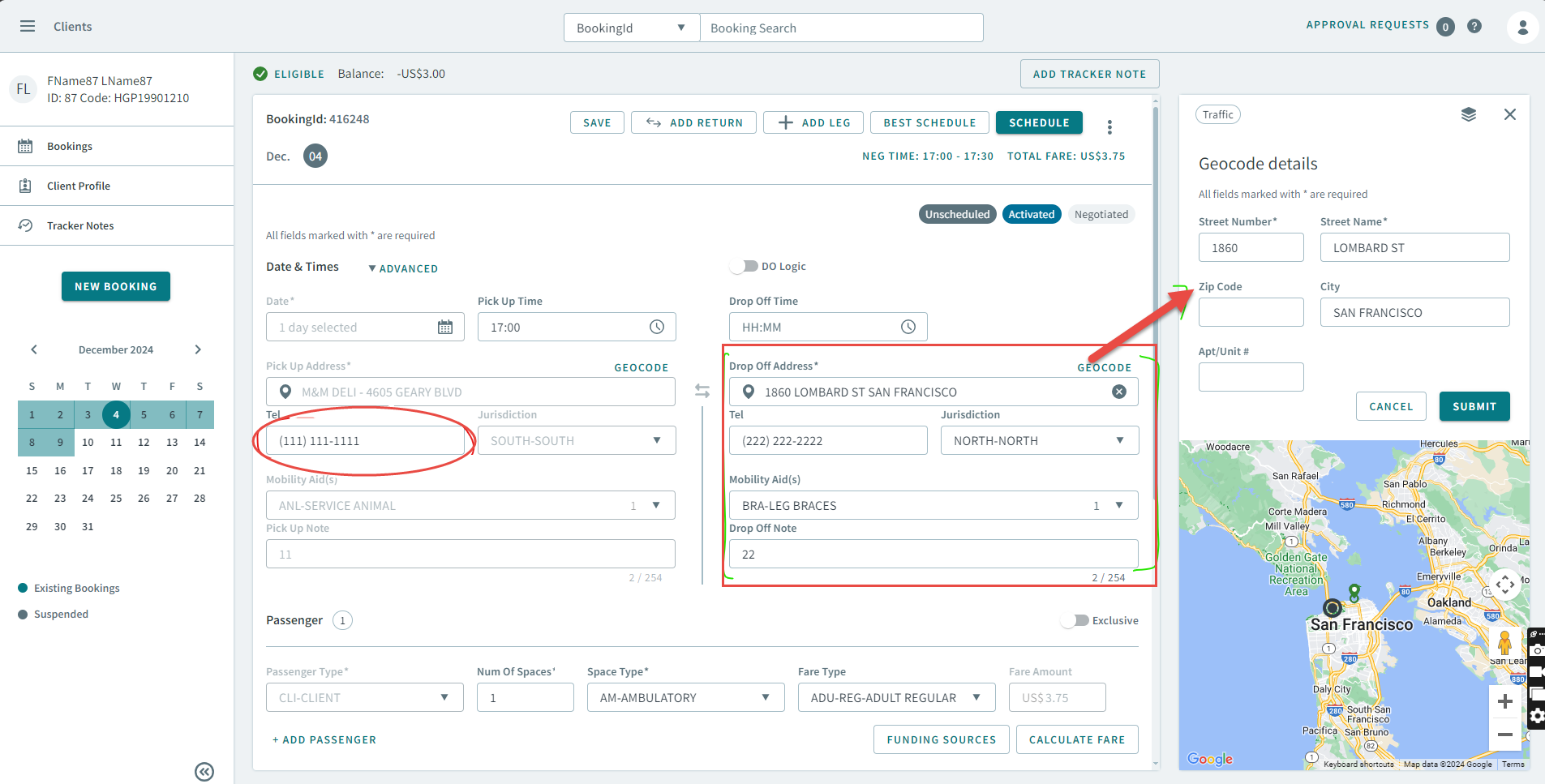 The Tel textbox was not disabled, while showing manual geocoding.