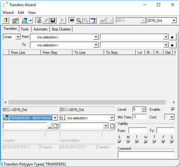 The Transfers Wizard dialog box with a selection made in the lower pane.