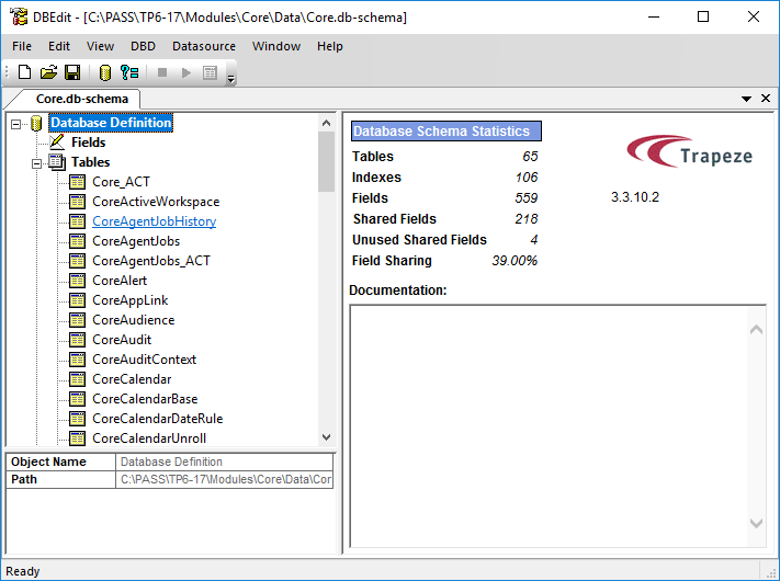 Core.db-schema file open in DBEdit.