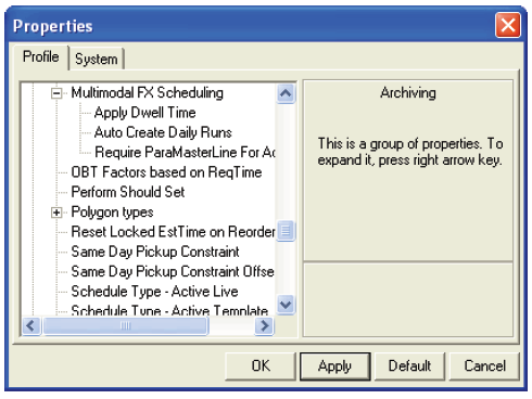 FX system properties