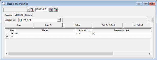 Personal Trip Planning with a Solution Set called IPA_Set shown.