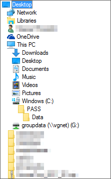 The Look in list in the Open dialog box.