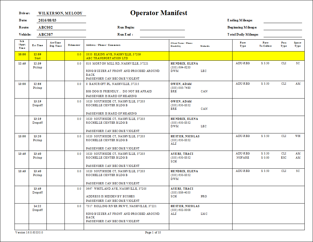 The Manifest0 (Original) report.