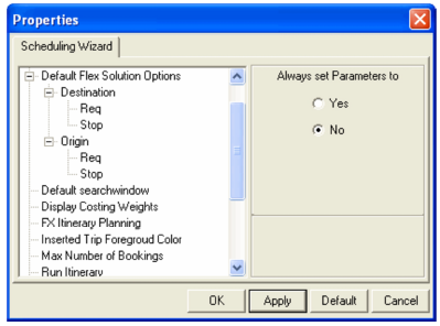 Properties of the FLEX Wizard