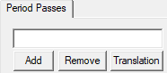 The entry field for typing a pass name and the Add, Remove, and Translation buttons.