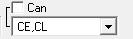 The Can (cancel) check box visible and the codes CE and CL visible in the cancel codes list.