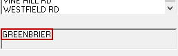 The city, Greenbrier, is circled in red in the additional information area (below the Cross list).