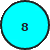 A blue circle.