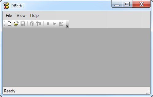 DBEdit open to the main screen.