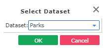 Select Dataset dialog box.