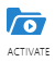 Play button on a folder above the word Activate.
