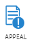 Piece of paper with an exclamation mark above the word Appeal.