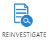 Piece of paper with a magnifying glass above the word Reinvestigate.