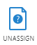 Piece of paper with a question mark above the word Unassign.