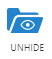 Eye on a folder above the word Unhide.