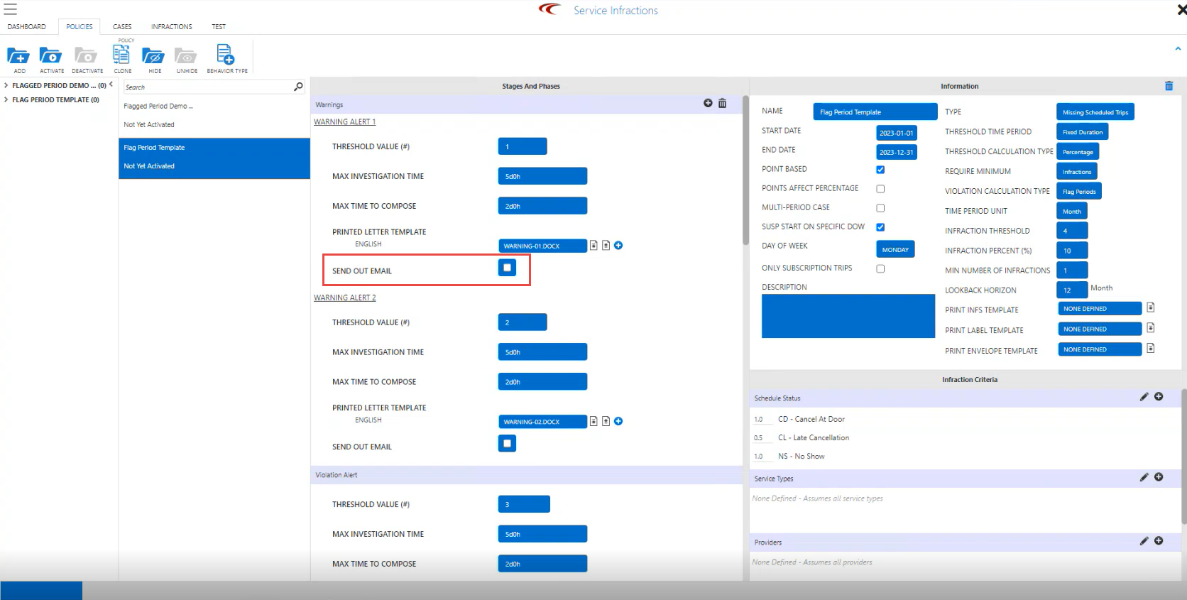 A red rectangle surrounding the Sent Out Email option.