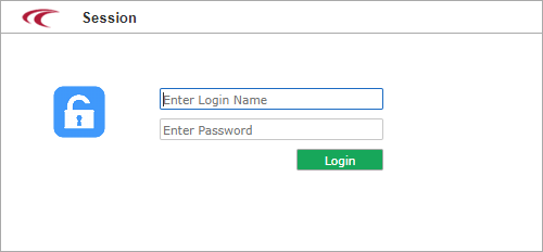 Web browser session with Login and Password fields showing.