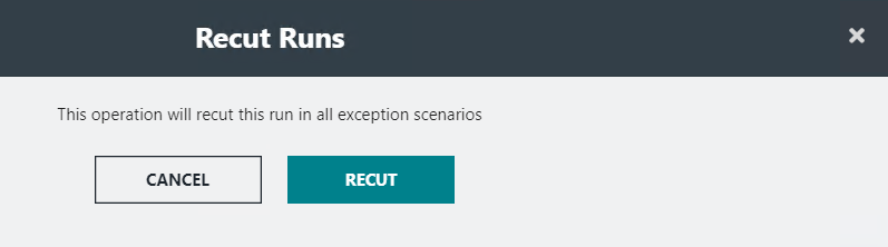 Recut Runs dialog box