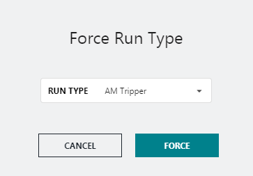 Force Run Type dialog box