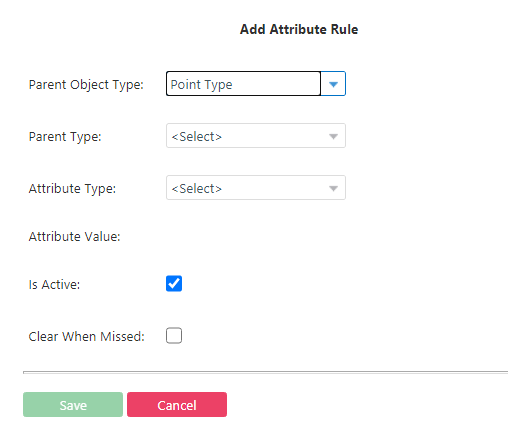Add Attribute Rule dialog box