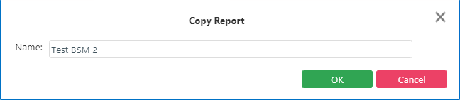 Copy Report dialog box