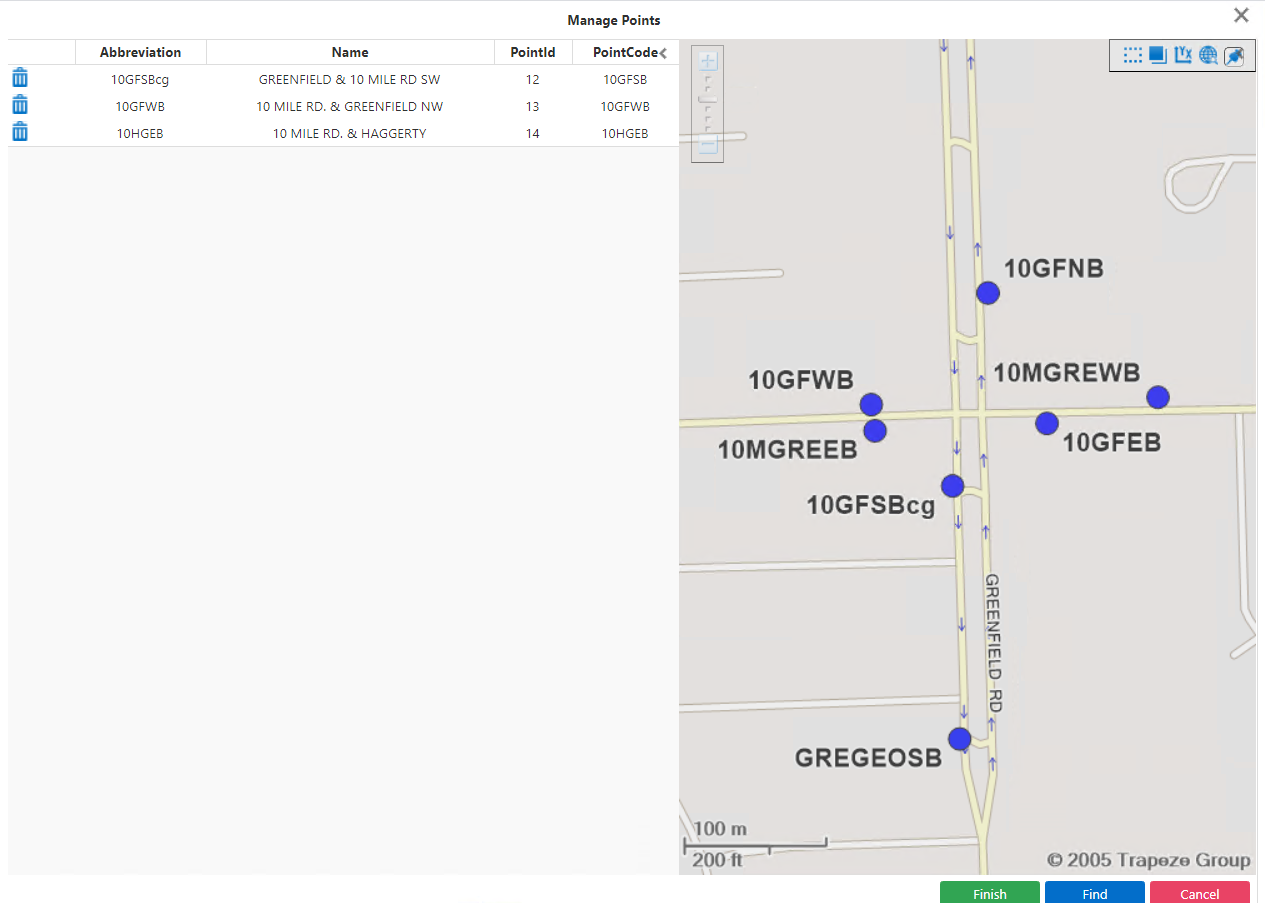 Sample selected points to be added to work order