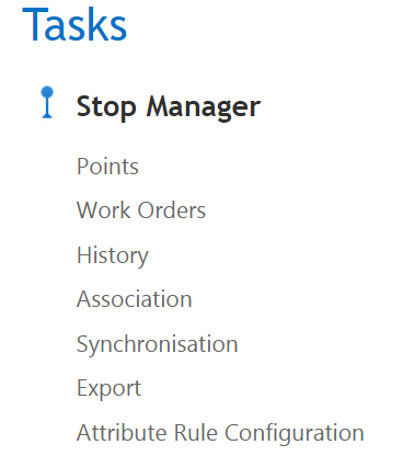 Bus Stop Manager list