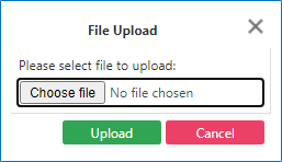 File Upload dialog box