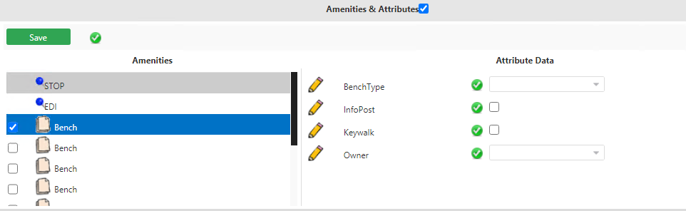 Amenities & Attributes column