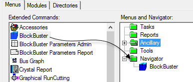 Example showing command being added to menu