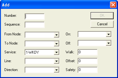Add dialog in Waits and Travels screen