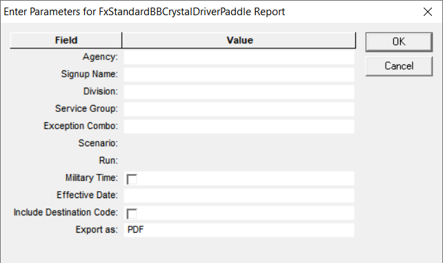 BlockBuster Driver Paddle parameters