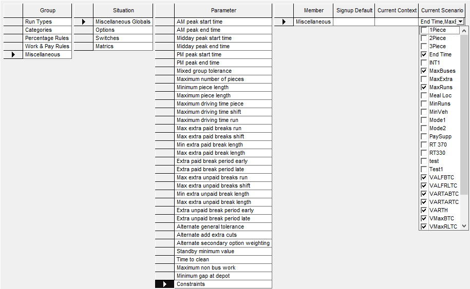Sample constraints selected in the Constraints box.