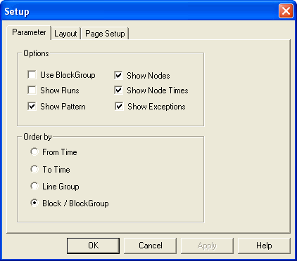 Setup dialog