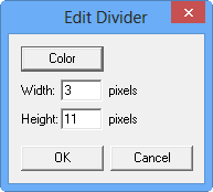 Edit Divider dialog