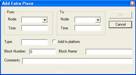 Add Extra Piece dialog