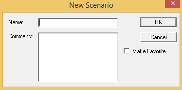 New Scenario dialog