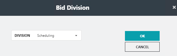 Bid Division dialog